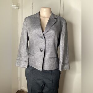 Talbots Metallic Gray Blazer